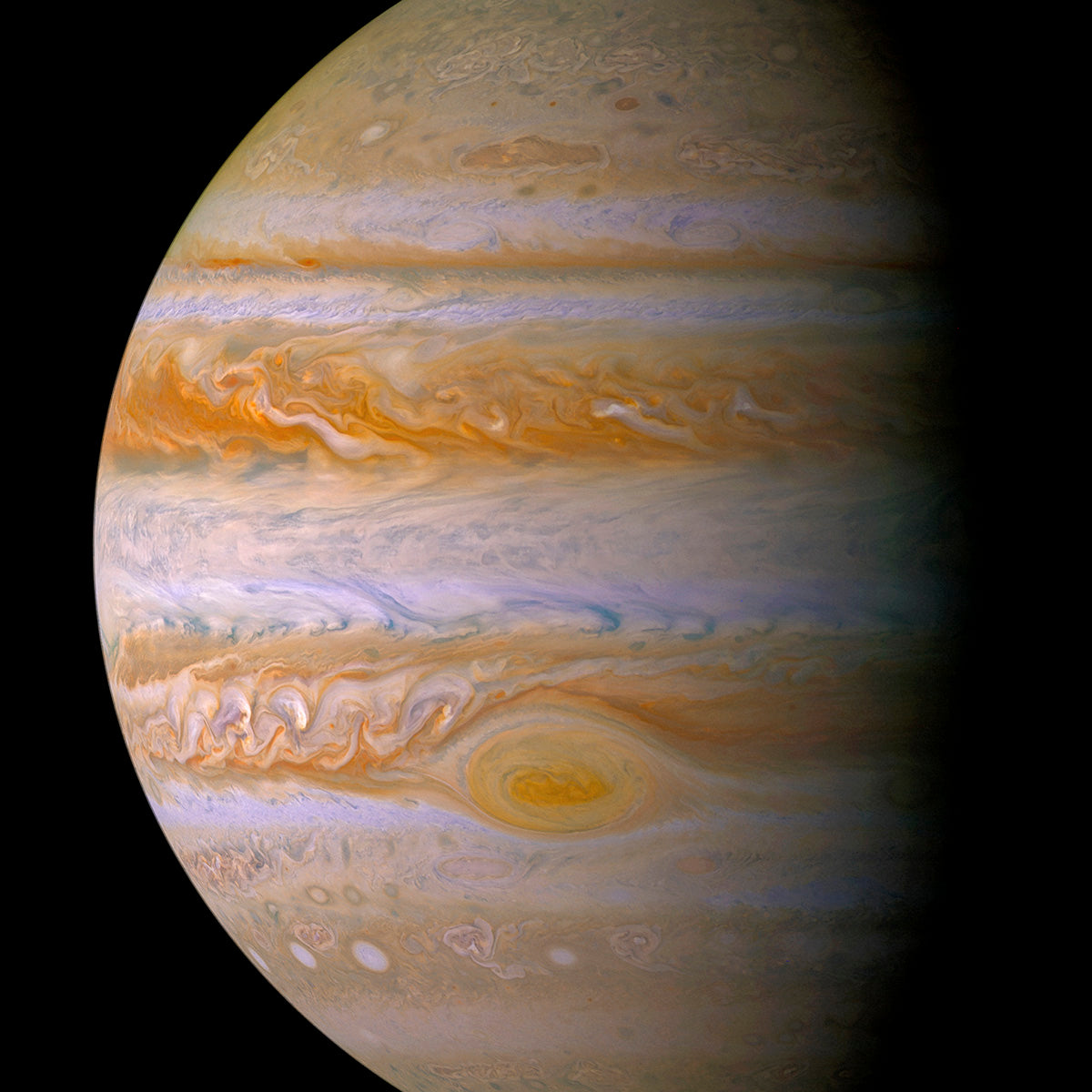 Cassini's Beautiful Half Jupiter Print Sky Image Lab