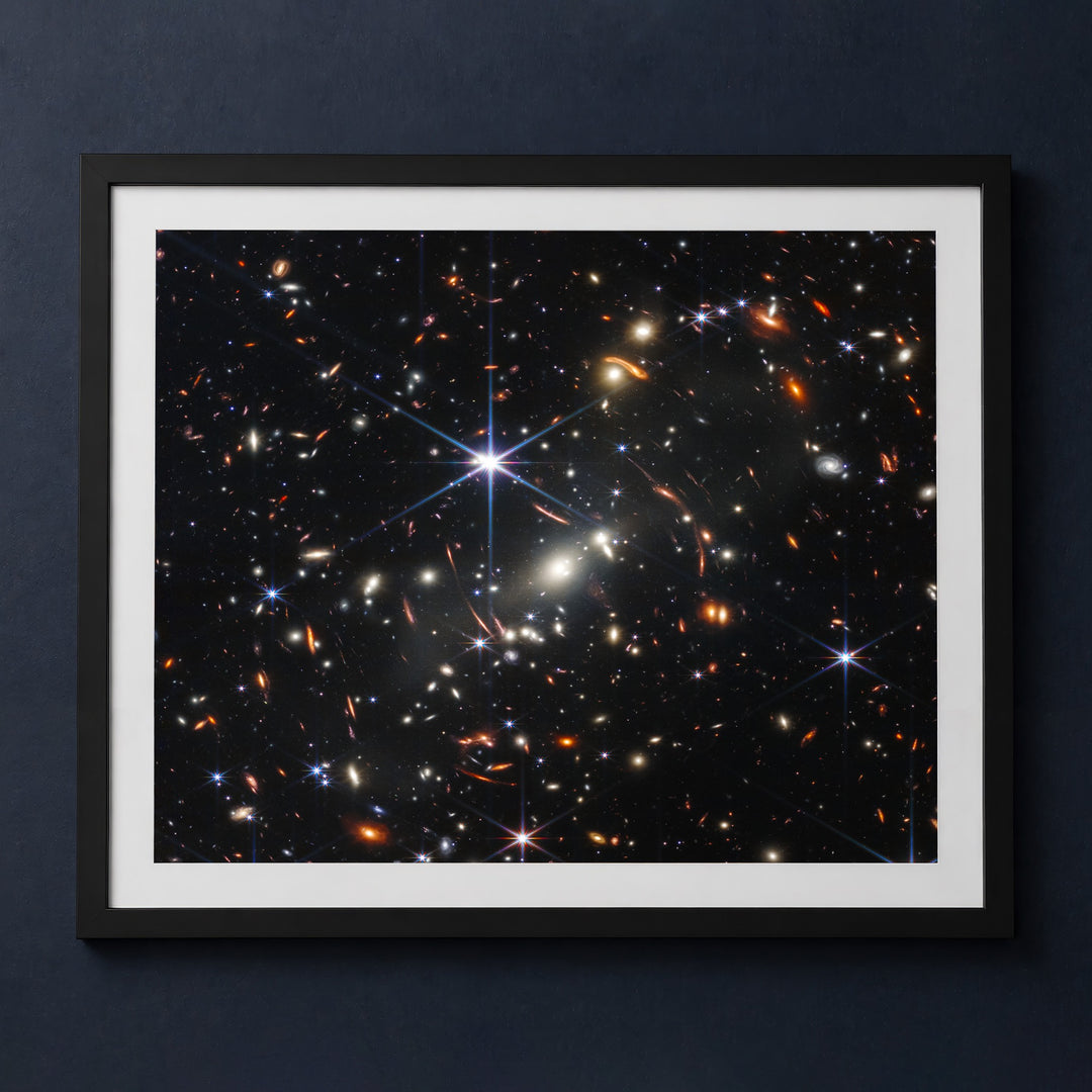 Framed print mockup — James Webb New Deep Field