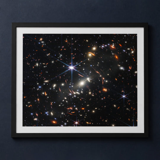 Framed print mockup — James Webb New Deep Field