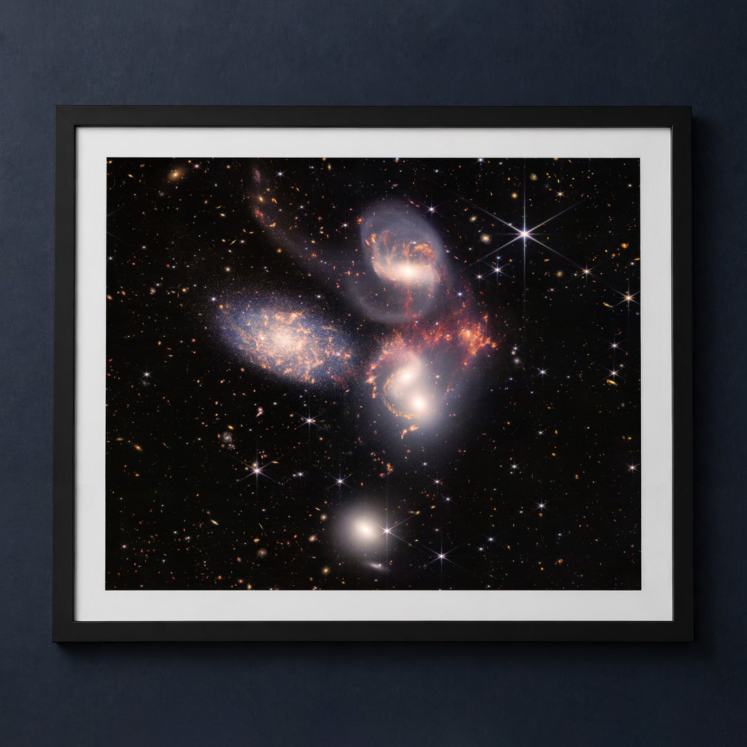 Framed print mockup — James Webb Stephan's Quintet