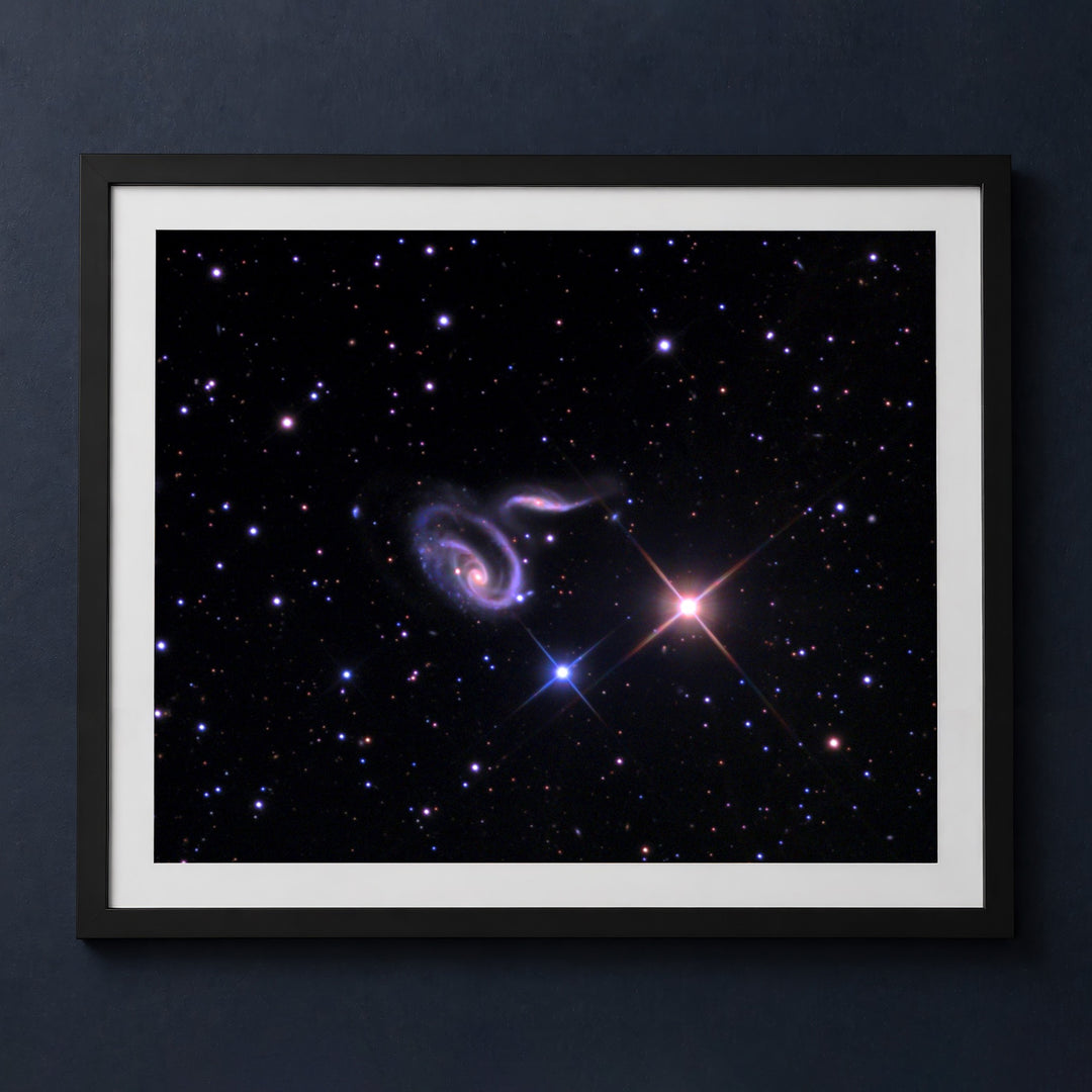 Framed print mockup — Twisted Galaxies