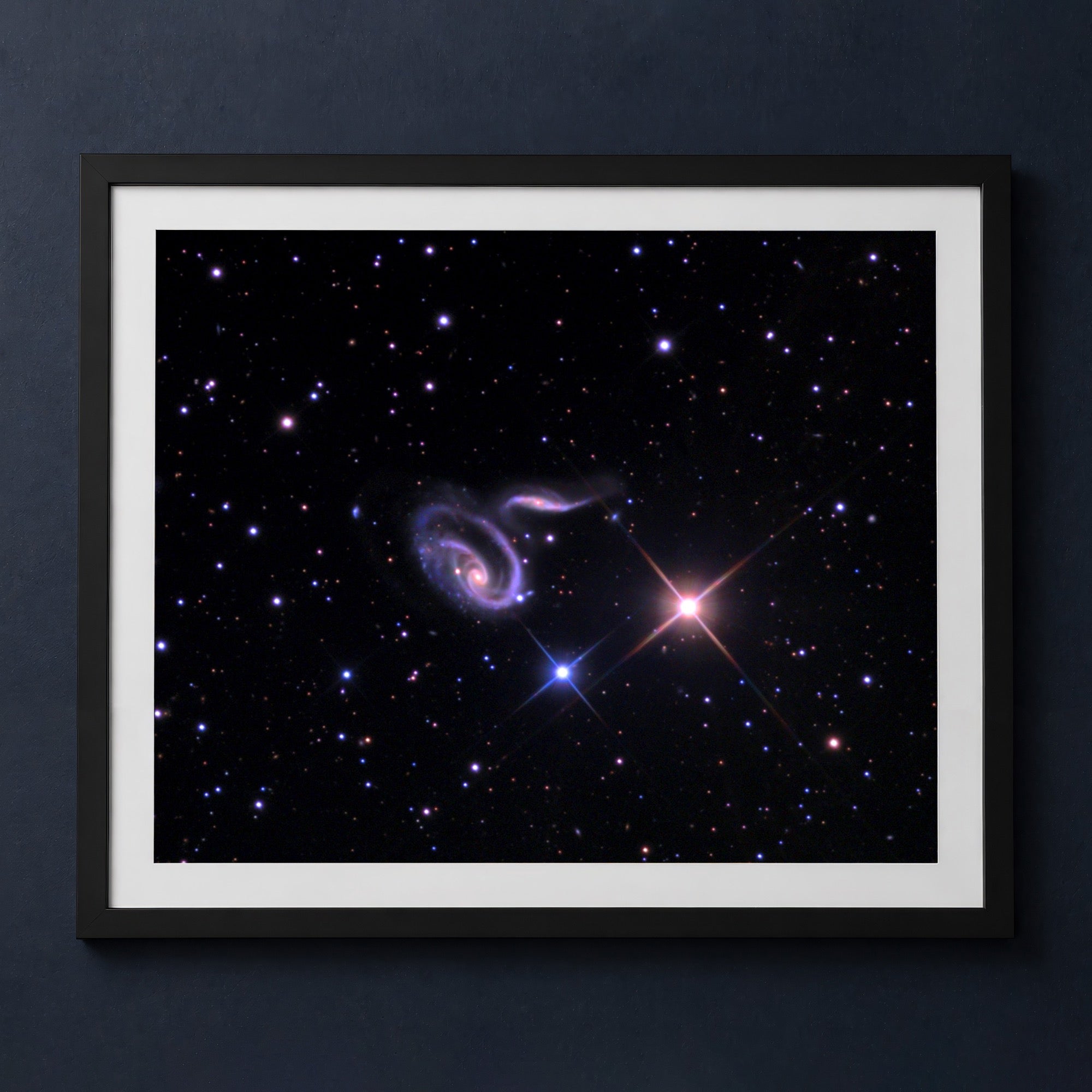 Framed print mockup — Twisted Galaxies