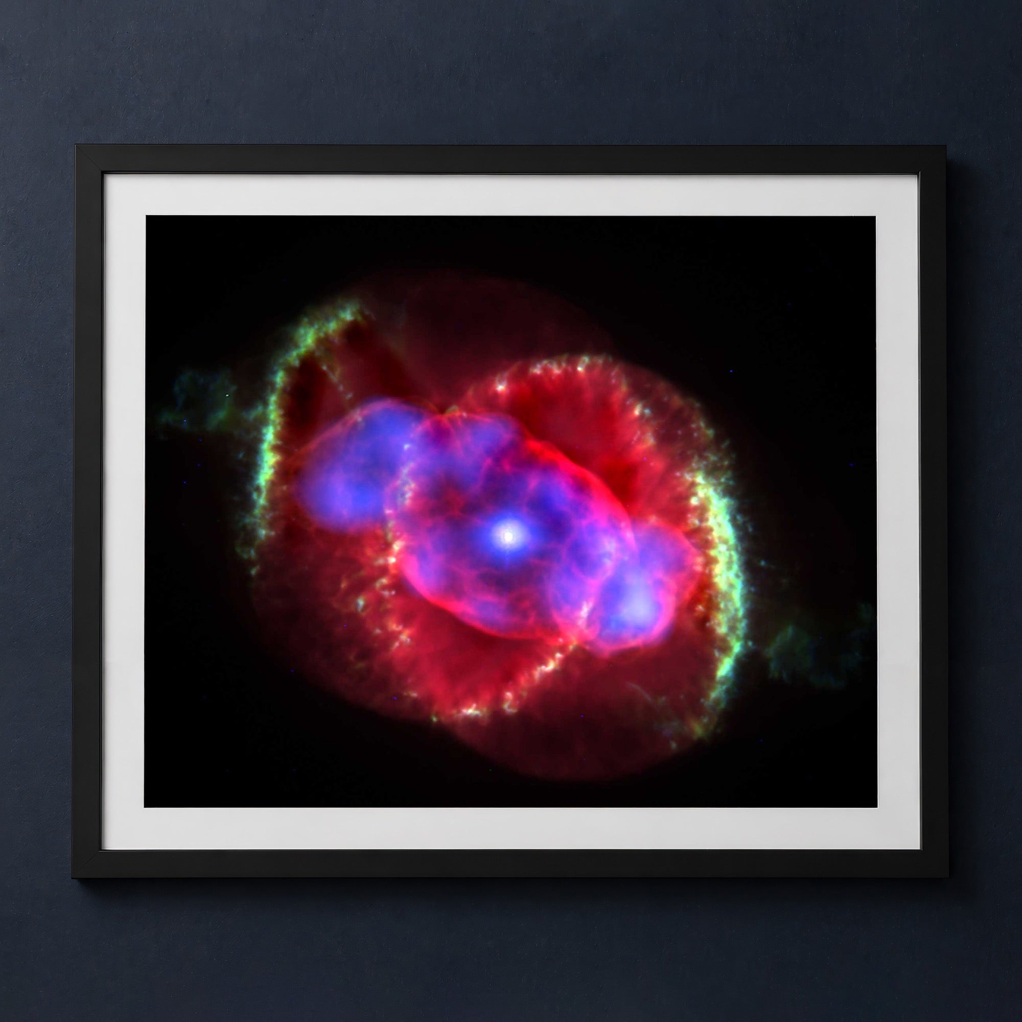 Framed print mockup — Cat's Eye Nebula