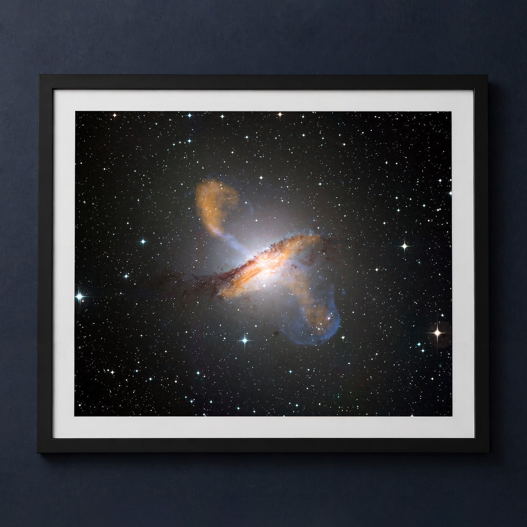 Framed print mockup — Jets of Centaurus A