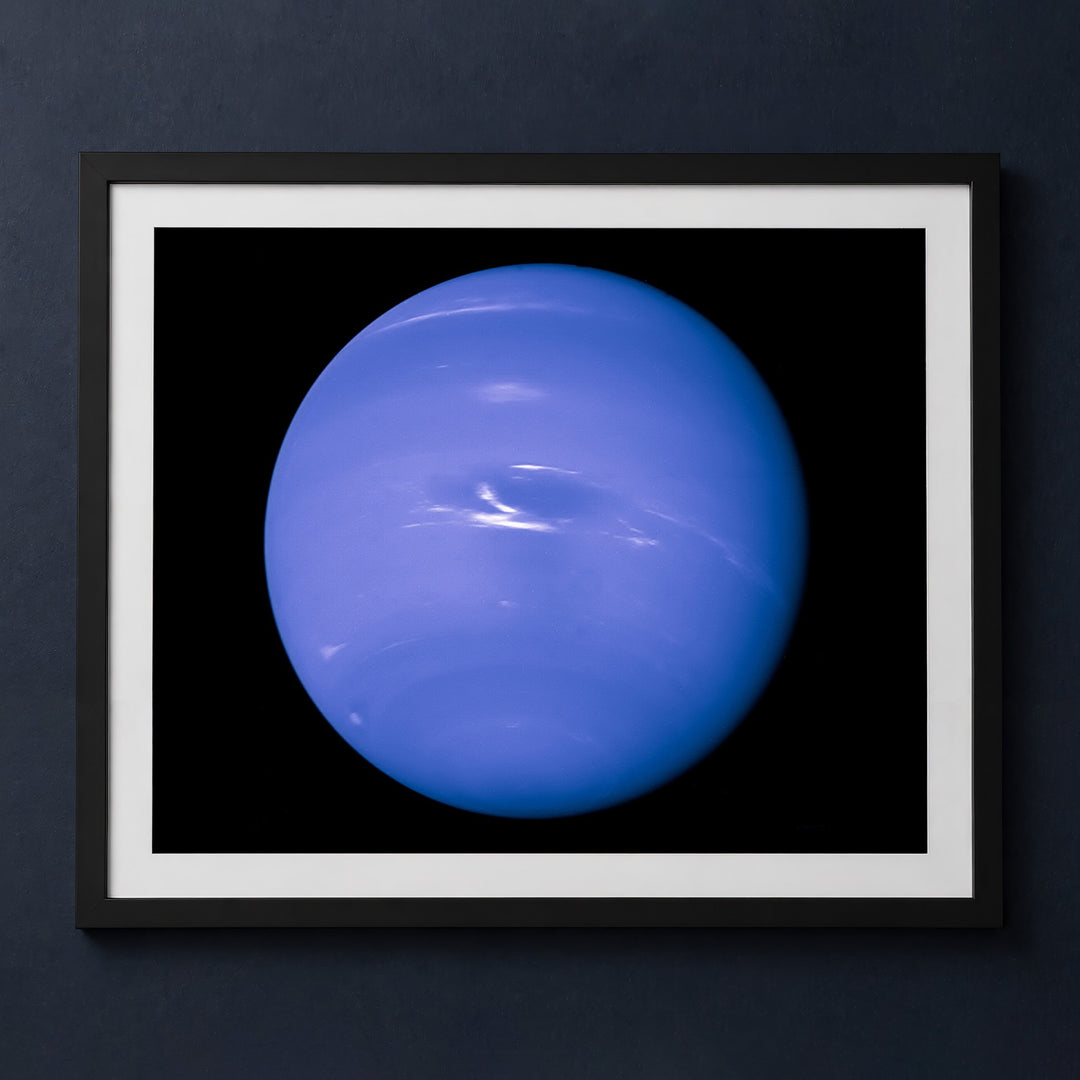 Framed print mockup — Neptune from Voyager