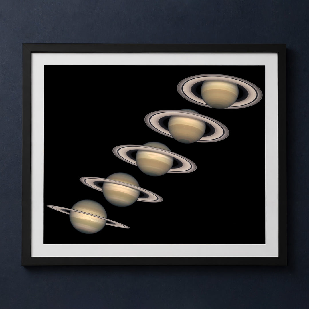 Framed print mockup — Changing Seasons of Saturn
