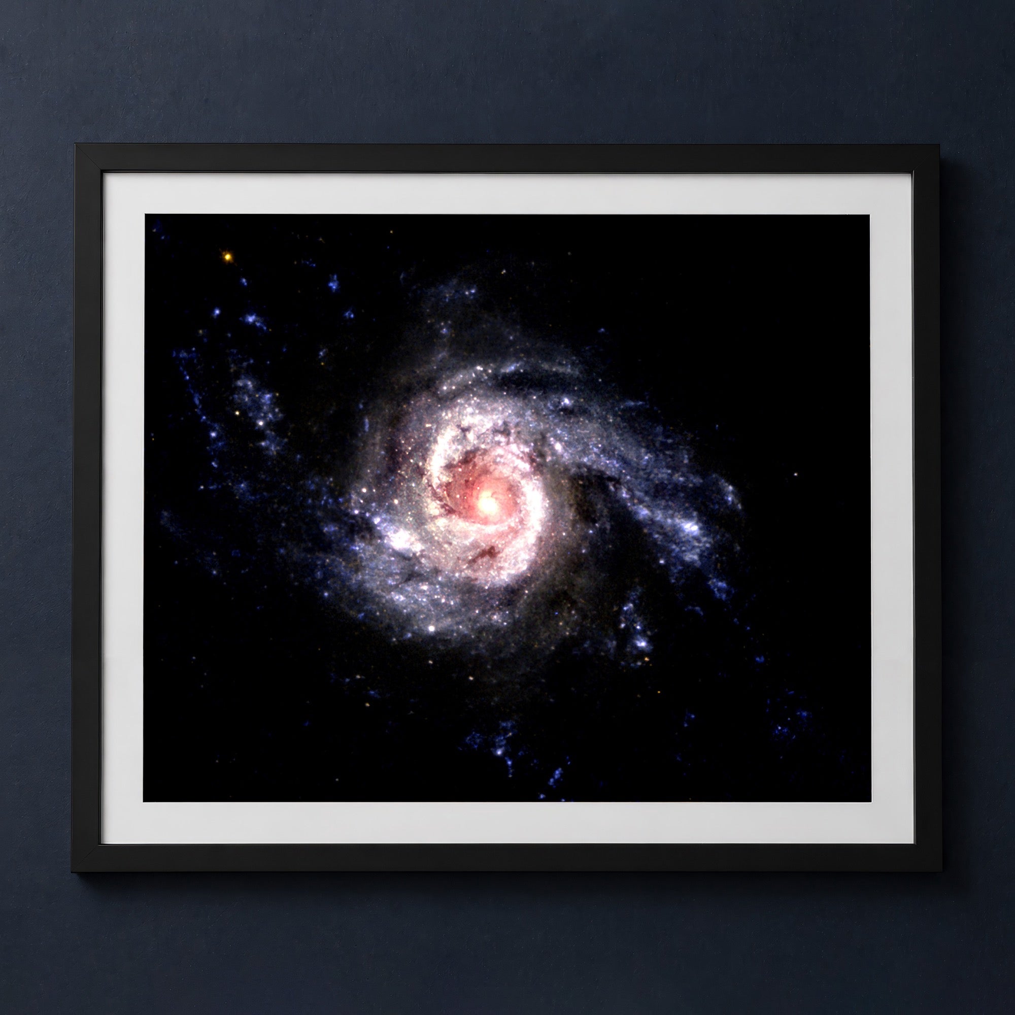 Framed print mockup — Galaxy Blazes