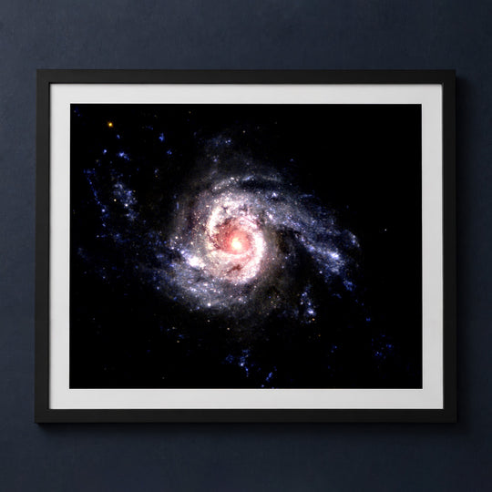 Framed print mockup — Galaxy Blazes