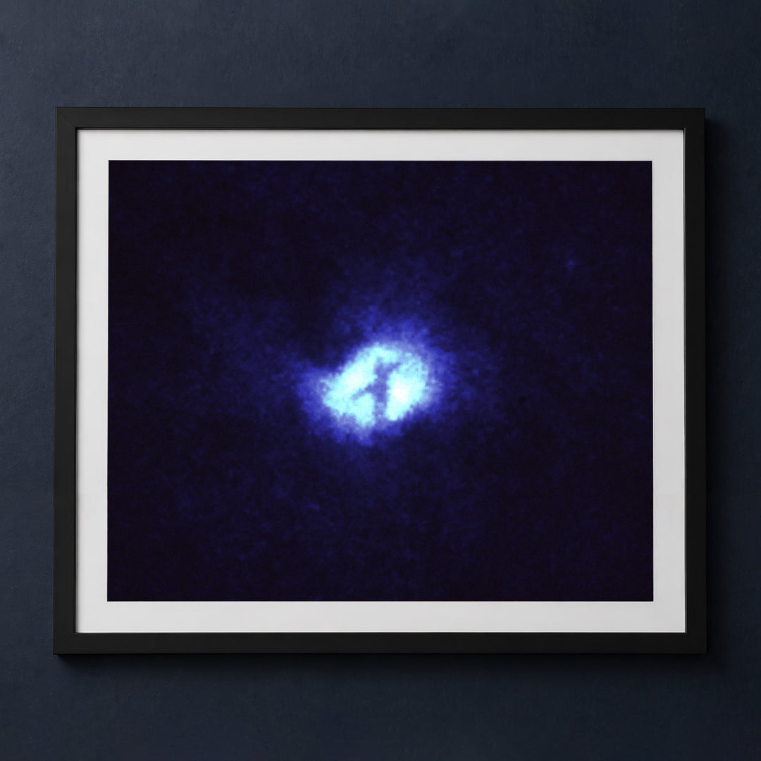 Framed print mockup — M51 Cross of Hubble
