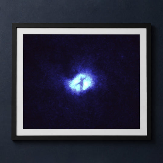 Framed print mockup — M51 Cross of Hubble