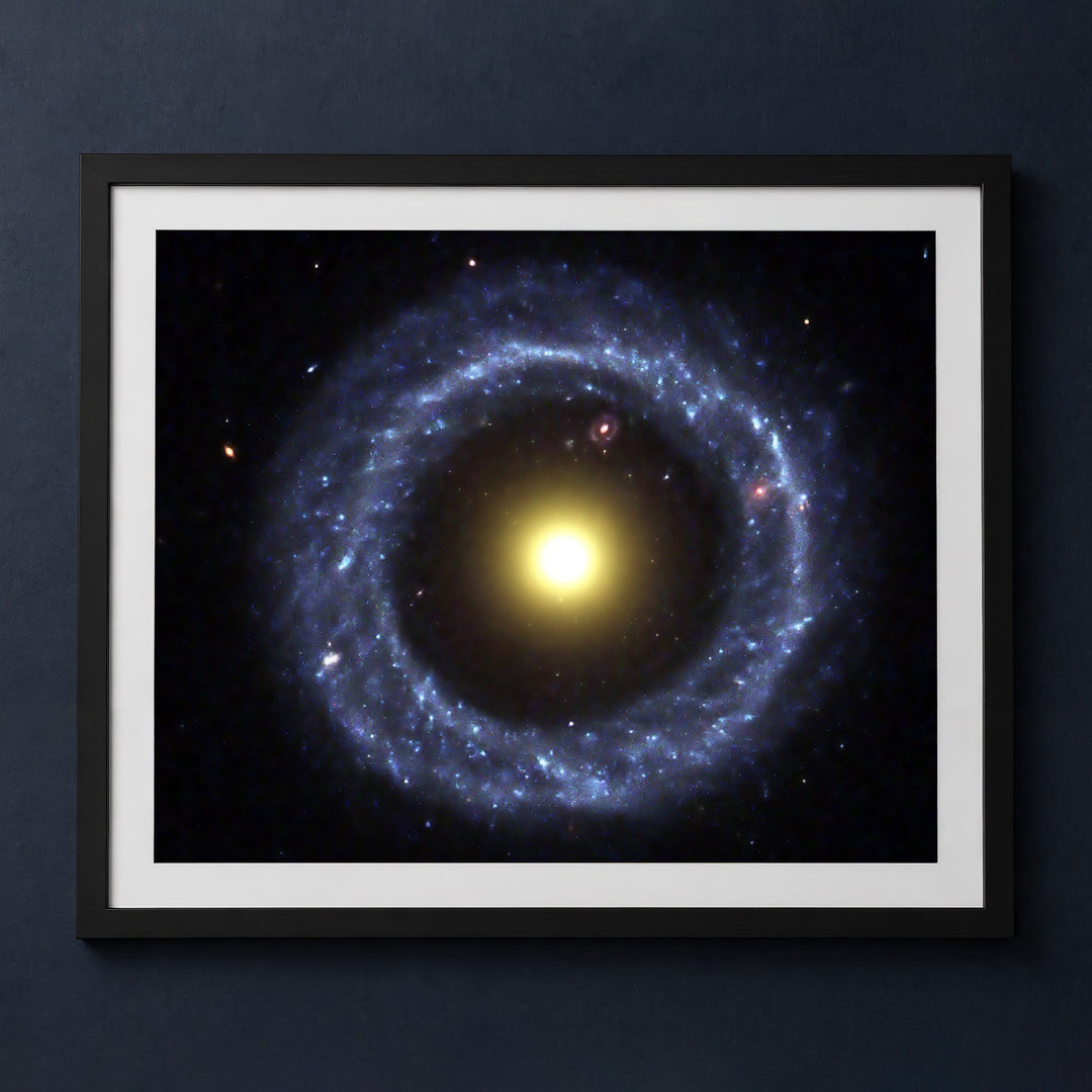 Framed print mockup — Strange Ring Galaxy