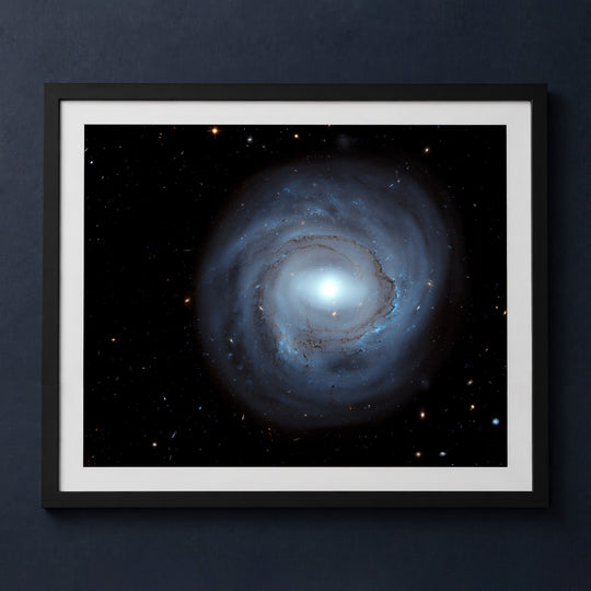 Framed print mockup — Unusual Spiral Galaxy