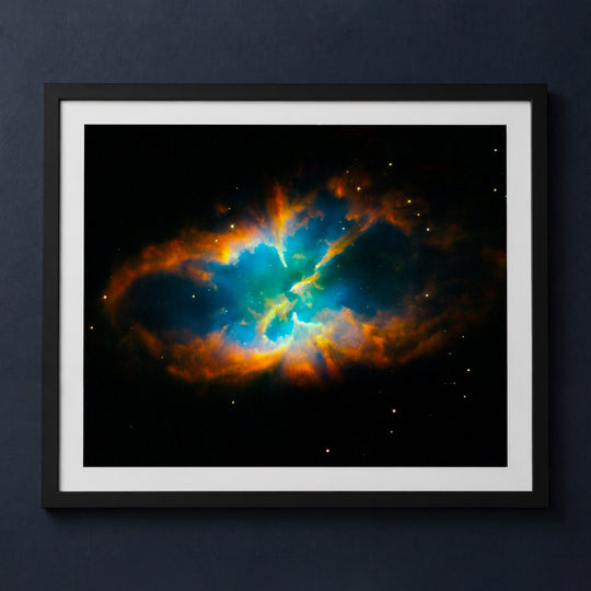 Framed print mockup — Splendid Planetary Nebula
