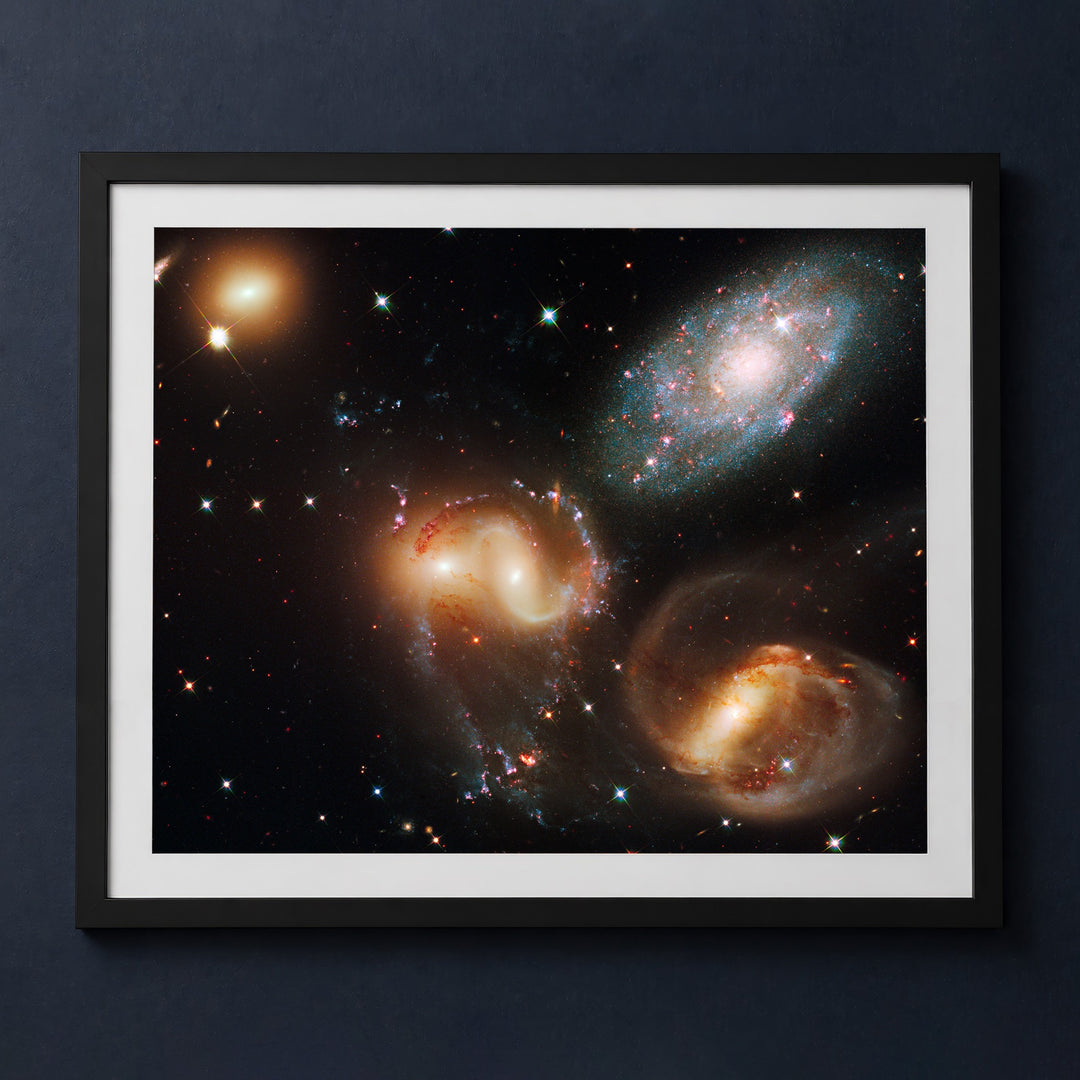 Framed print mockup — Hubble Stephans Quintet