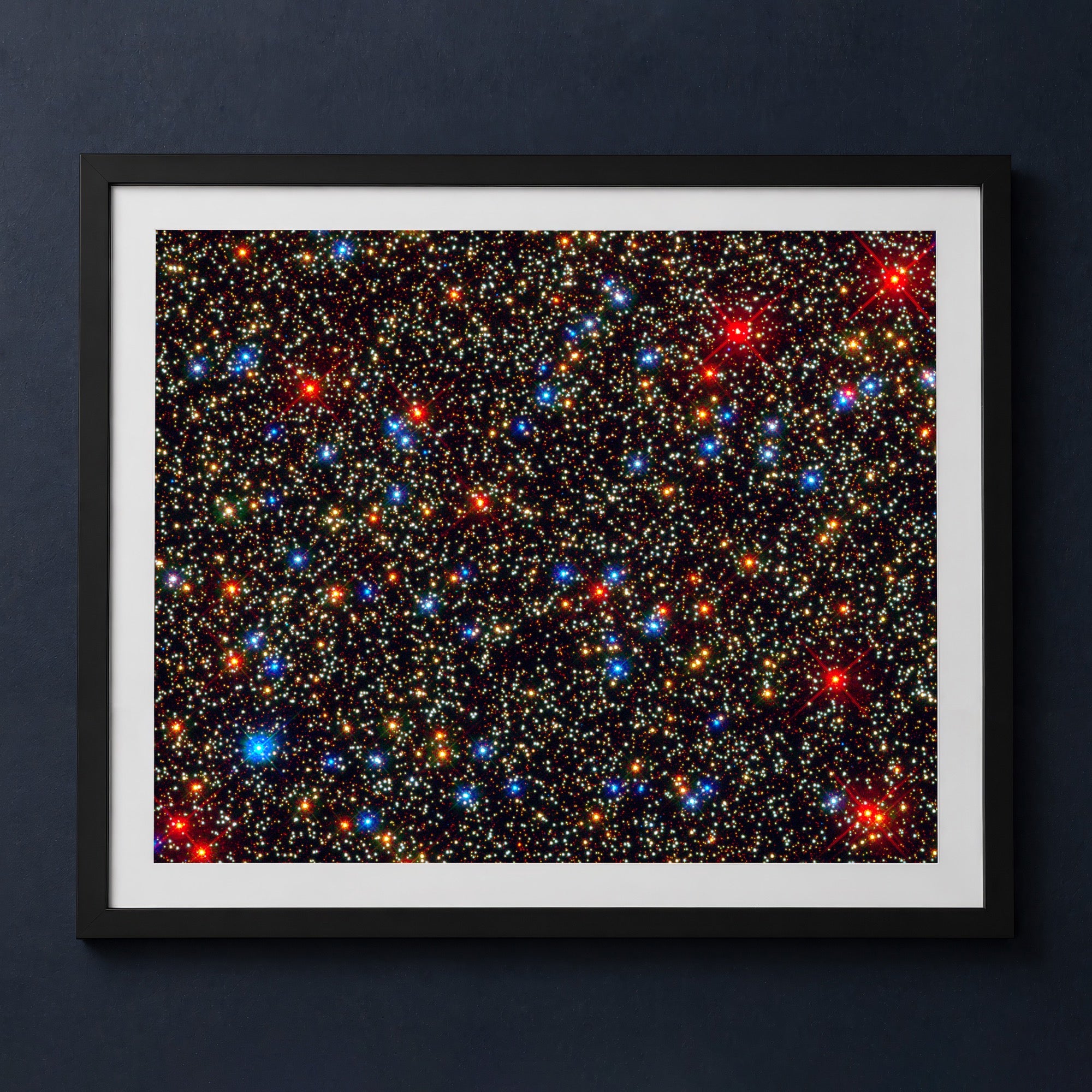 Framed print mockup — Hubble Omega Centauri