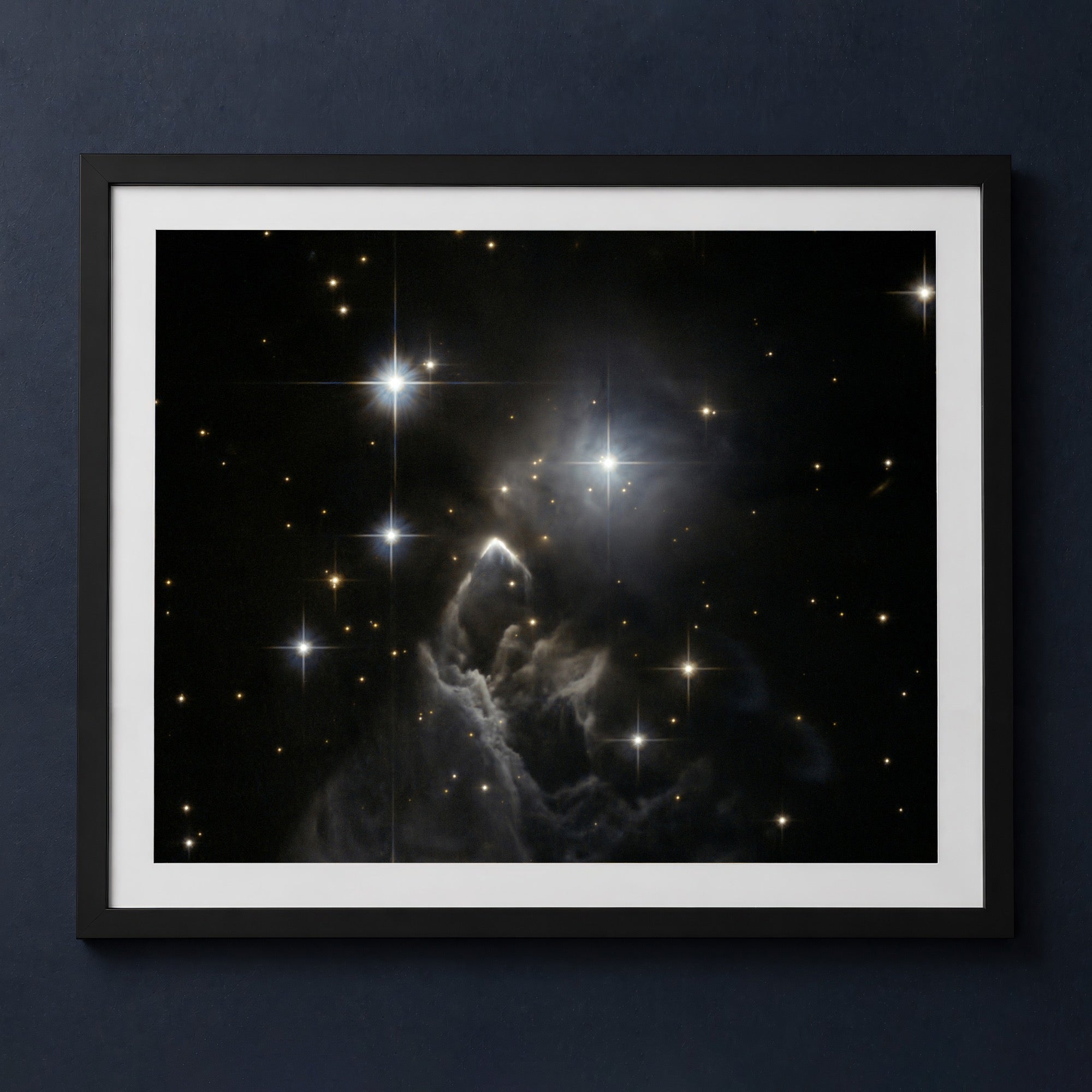 Framed print mockup — Enigmatic Star Cloud