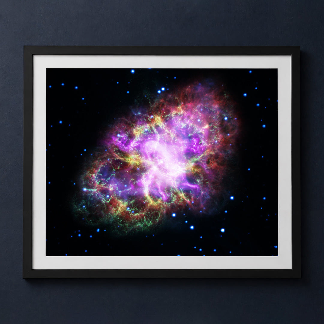 Framed print mockup — M1 Crab Nebula
