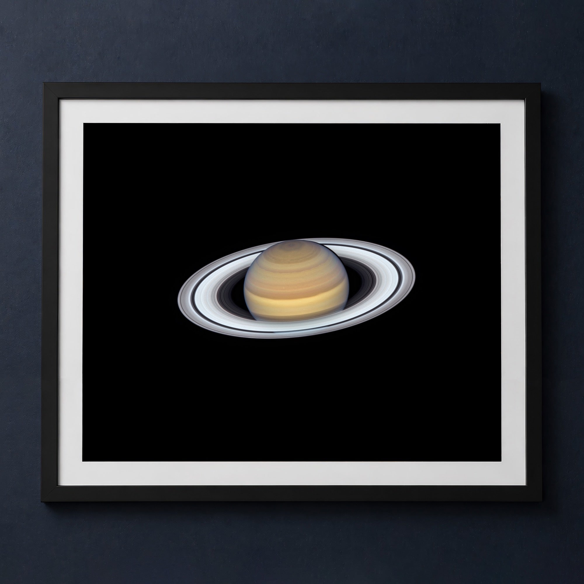 Framed print mockup — Hubble Saturn