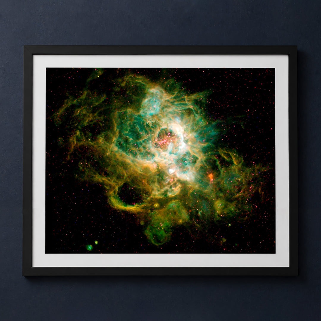 Framed print mockup — Hubble Giant Star Birth Region