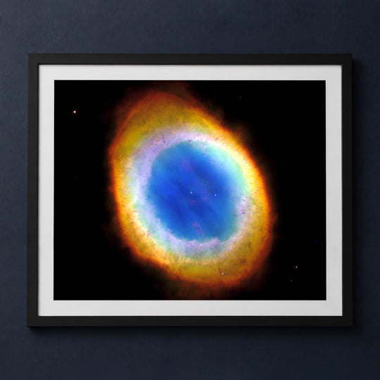 Framed print mockup — The M57 Ring Nebula