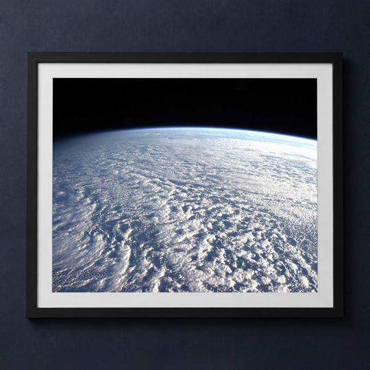 Framed print mockup — Clouds over Pacific