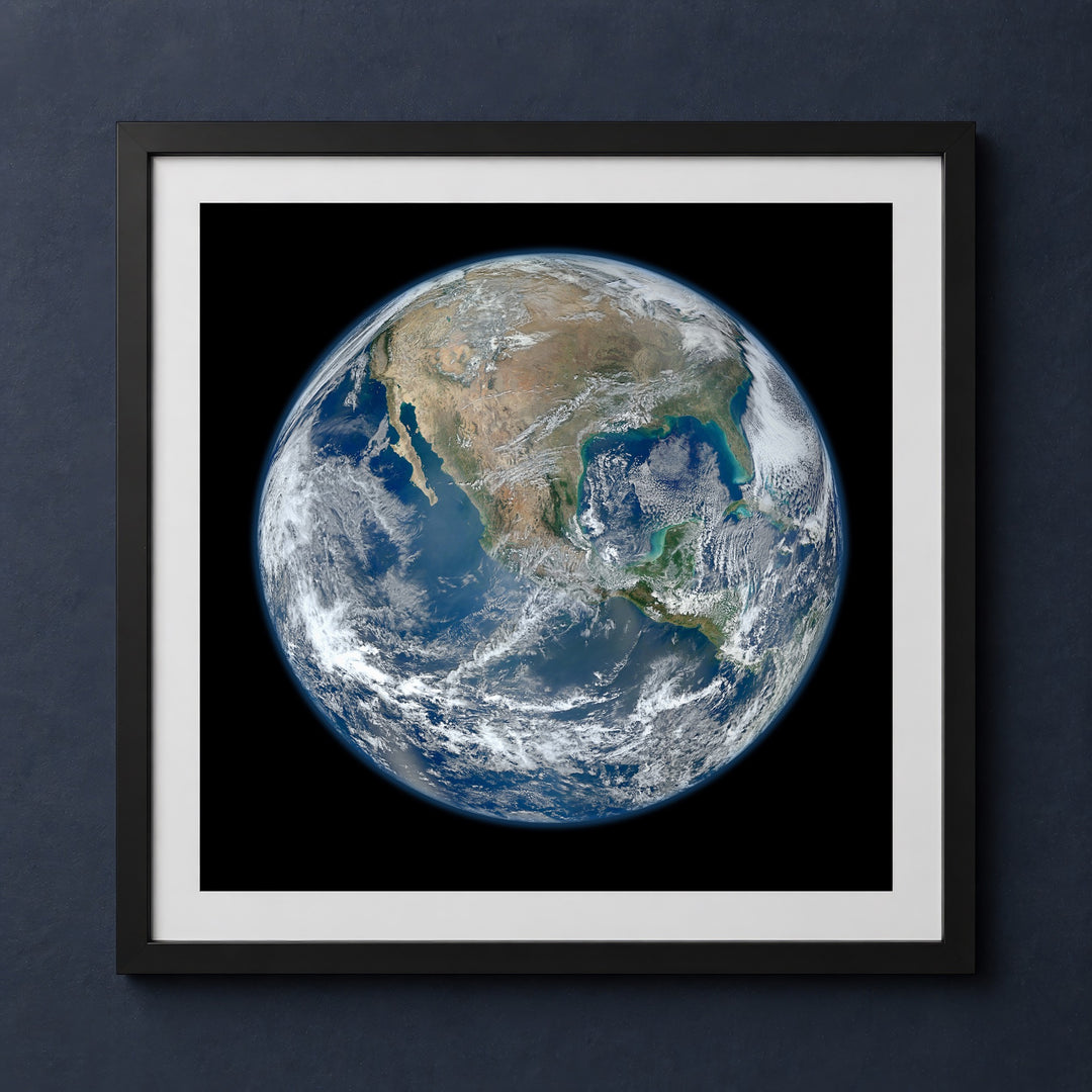 Framed print mockup — Blue Marble 2012