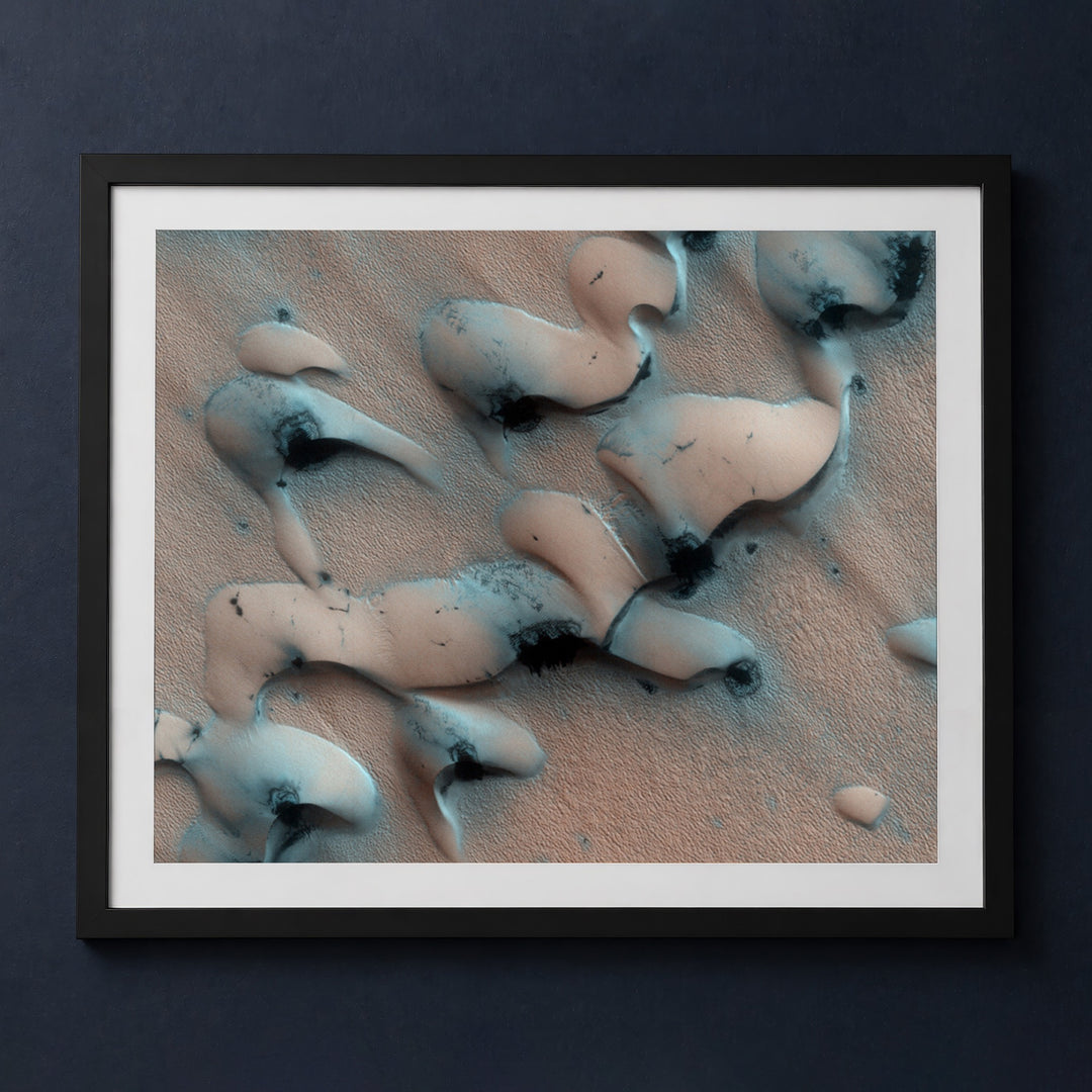 Framed print mockup — Martian Sand Dunes