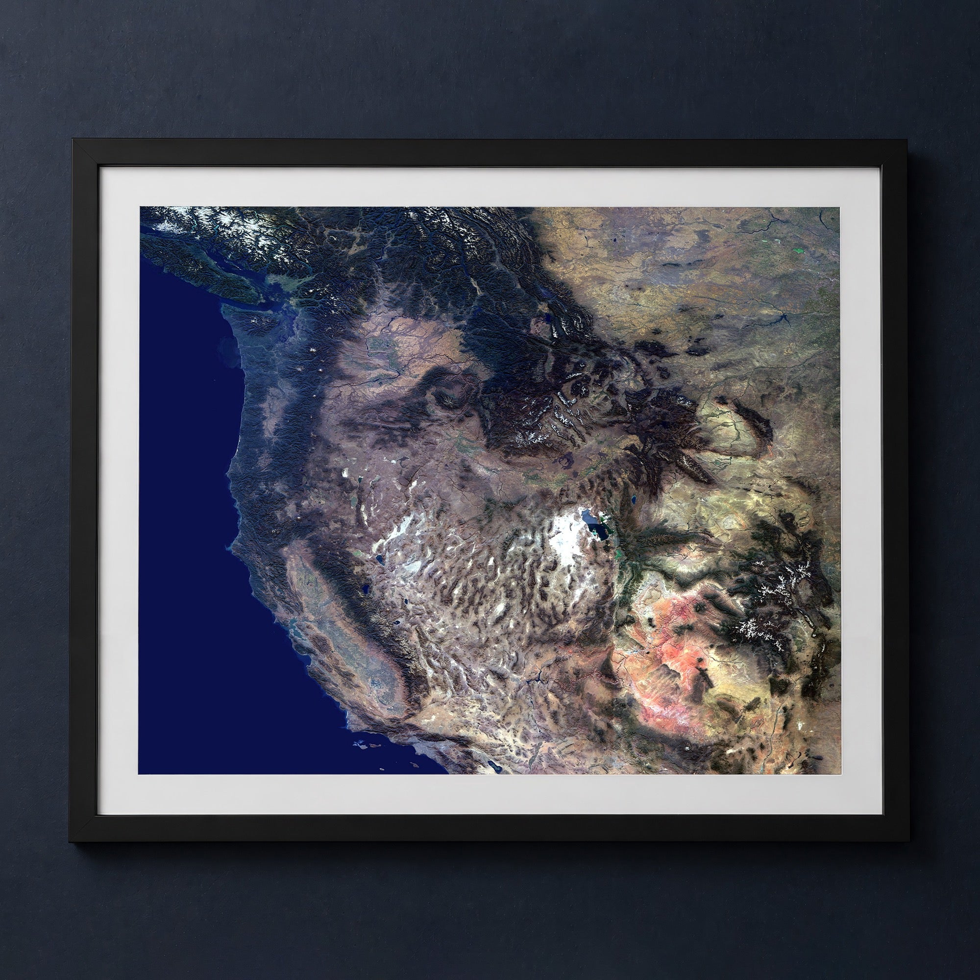 Framed print mockup — Western United States