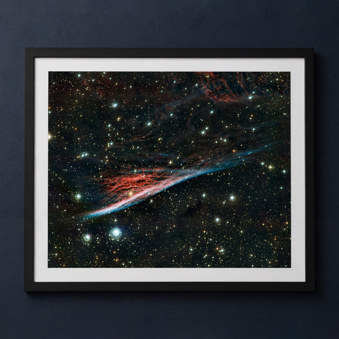 Framed print mockup — ESO Pencil Nebula