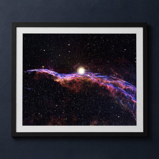 Framed print mockup — Veil Nebula at Kitt Peak