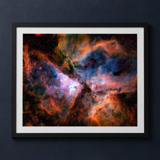 Framed print mockup — Carina Nebula
