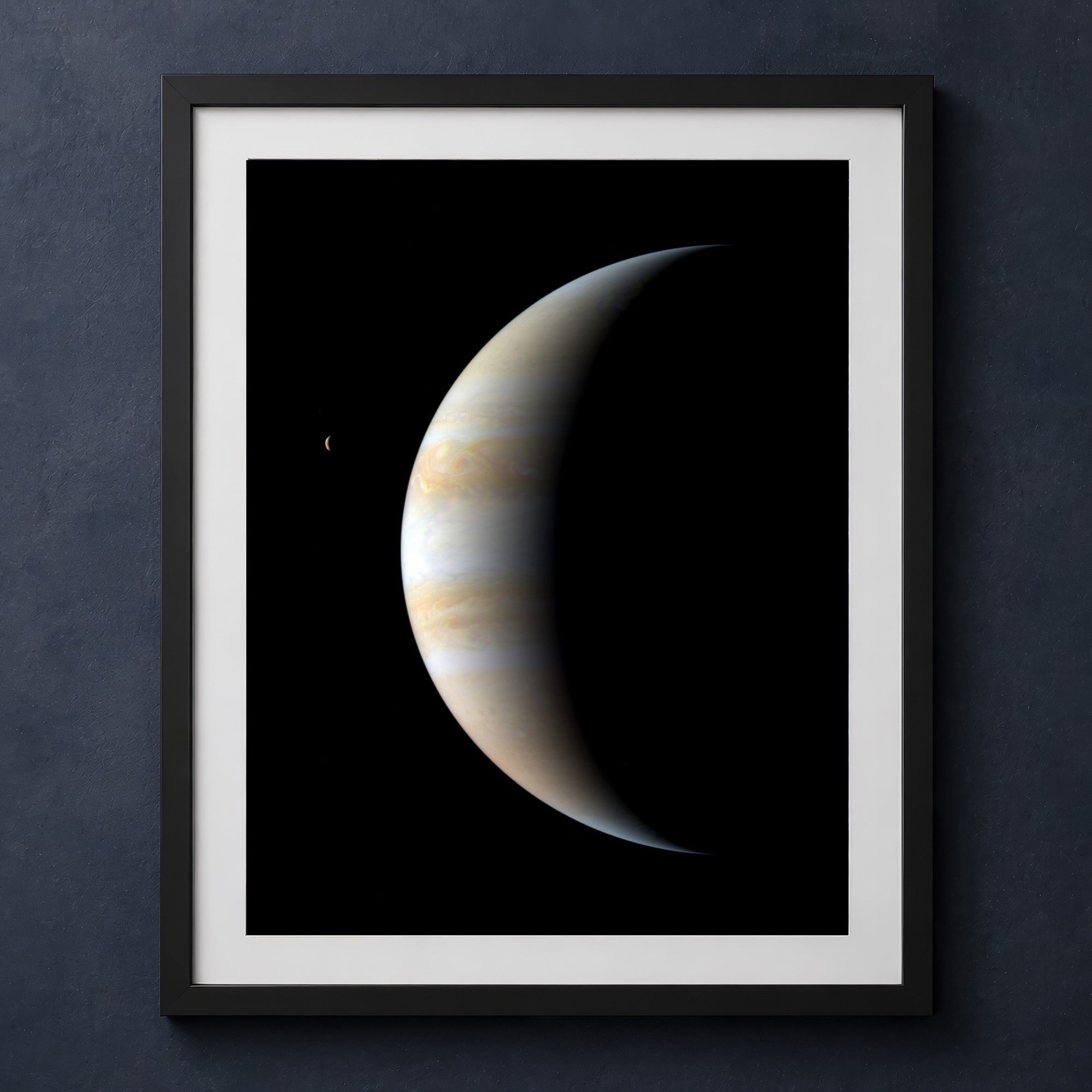 Framed print mockup — Jupiter In Shadow