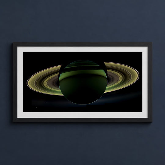 Framed print mockup — Saturn at Night