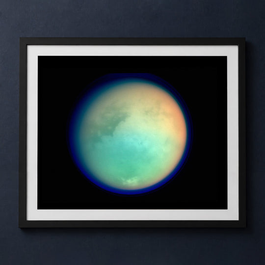 Framed print mockup — First Cassini Titan