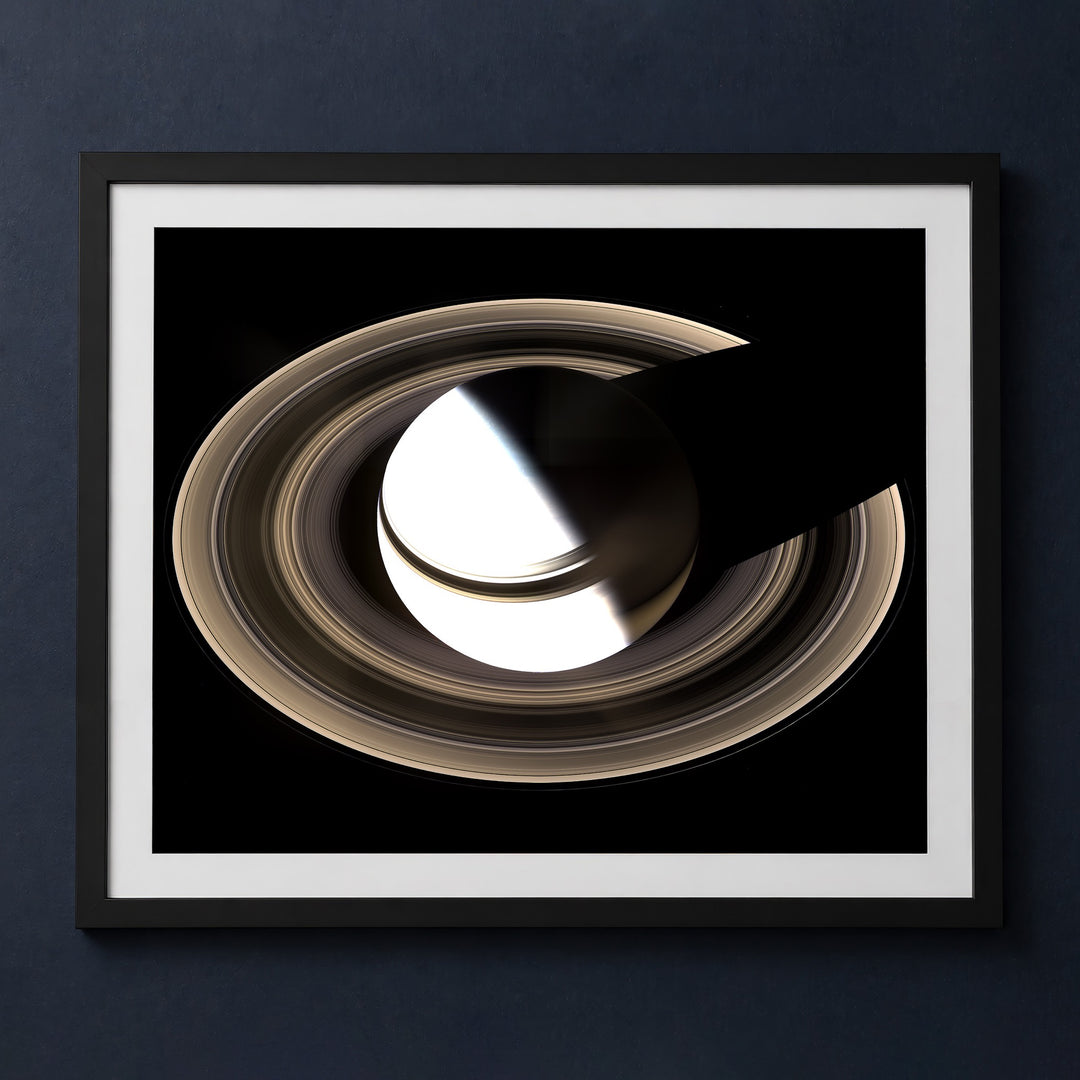 Framed print mockup — Blinding Saturn