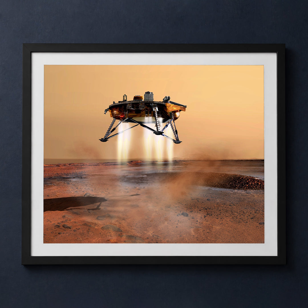 Framed print mockup — Mars Phoenix Touchdown