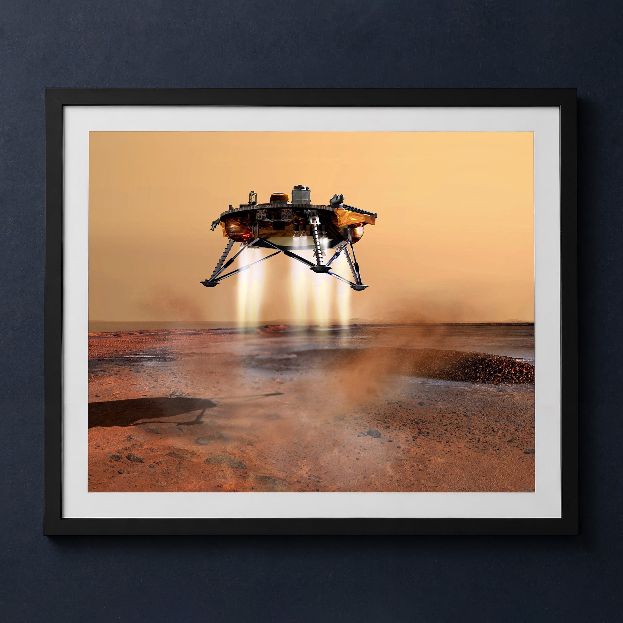 Framed print mockup — Mars Phoenix Touchdown