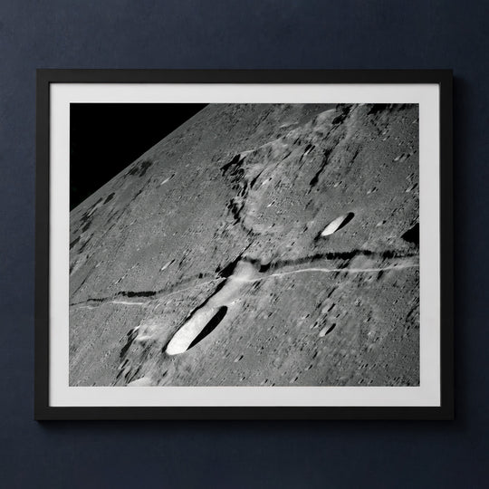 Framed print mockup — Apollo 10 Lunar Rille