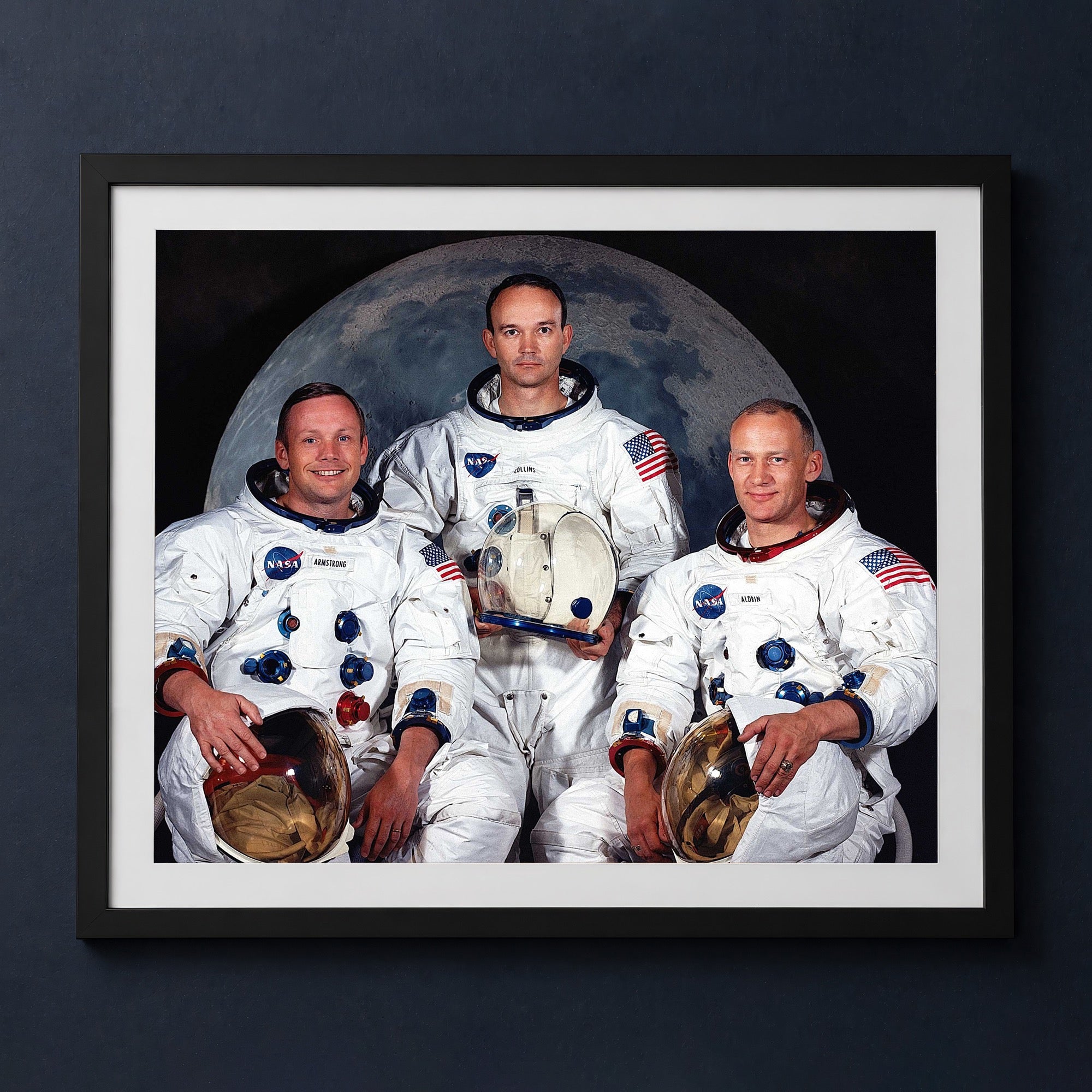 Framed print mockup — Apollo 11 Astronauts