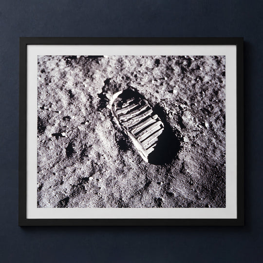 Framed print mockup — Apollo 11 Lunar Footstep