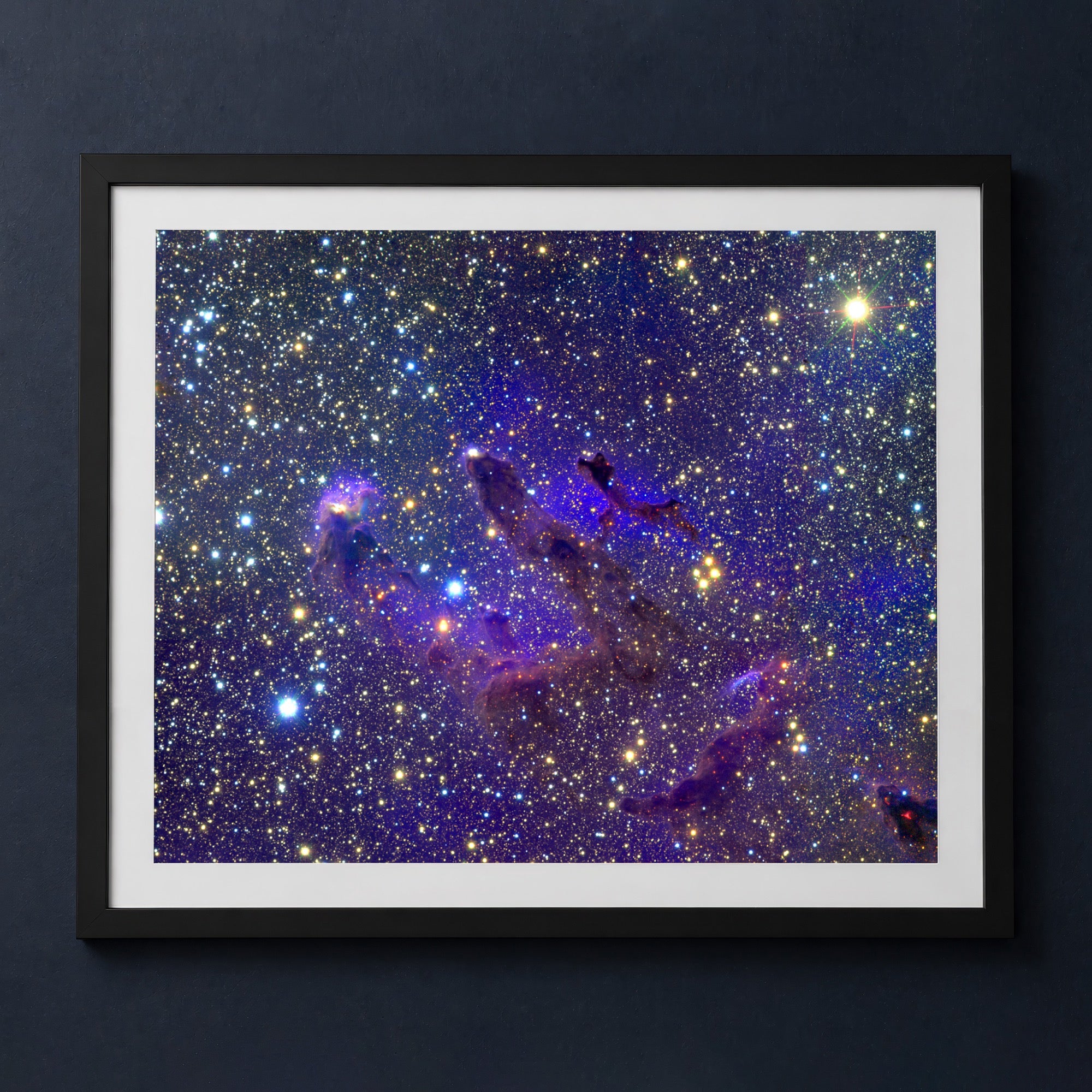 Framed print mockup — M16 Widefield Eagle Nebula