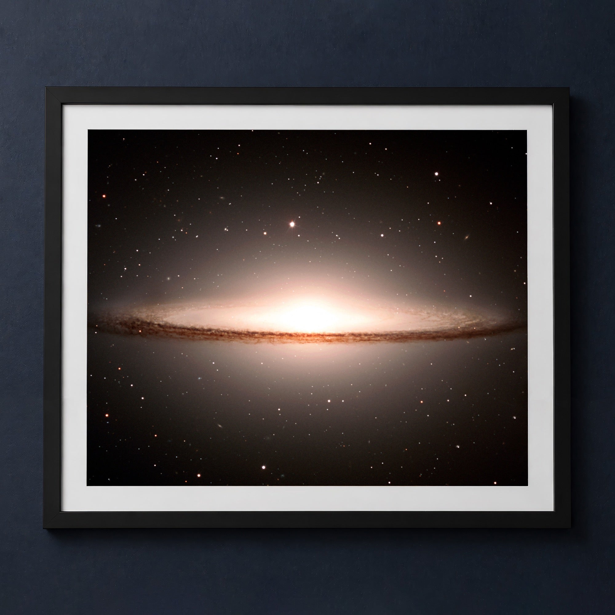 Framed print mockup — M104 Fine Shades of a Sombrero