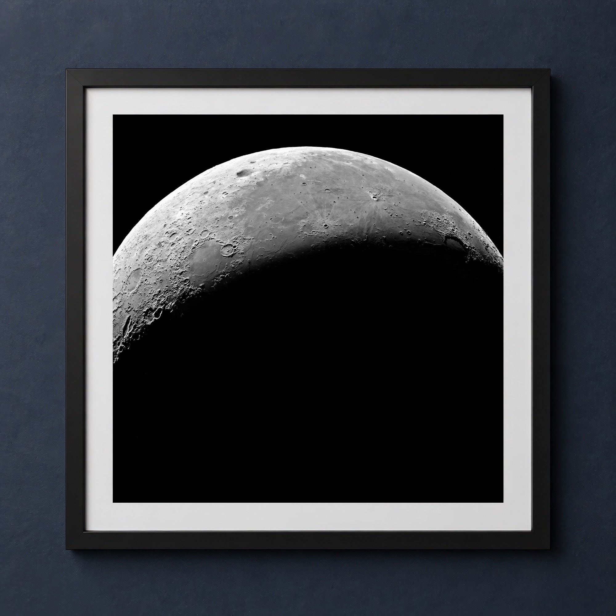 Framed print mockup — The Waning Crescent Moon