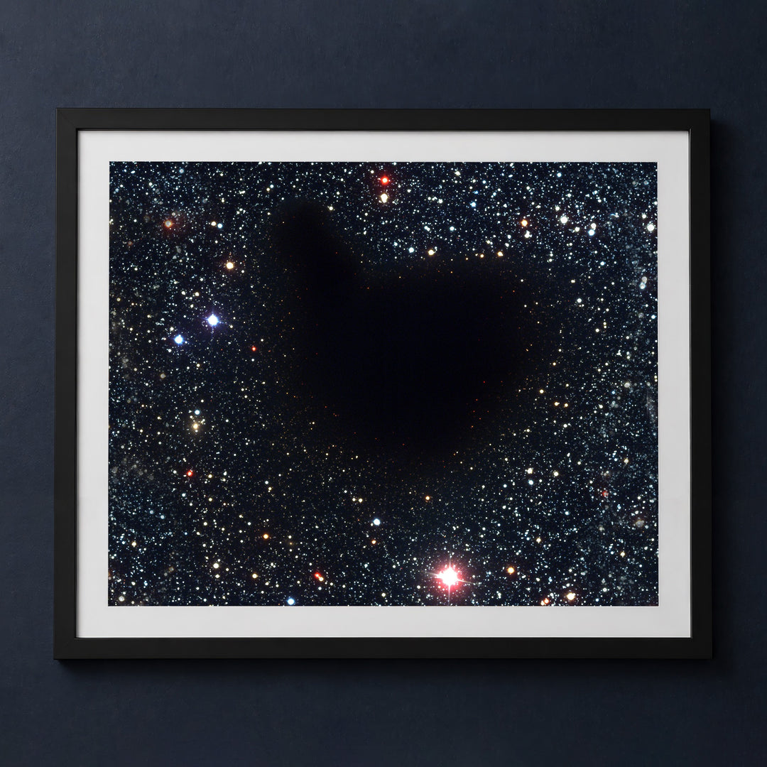 Framed print mockup — Dark Structure of Barnard 68