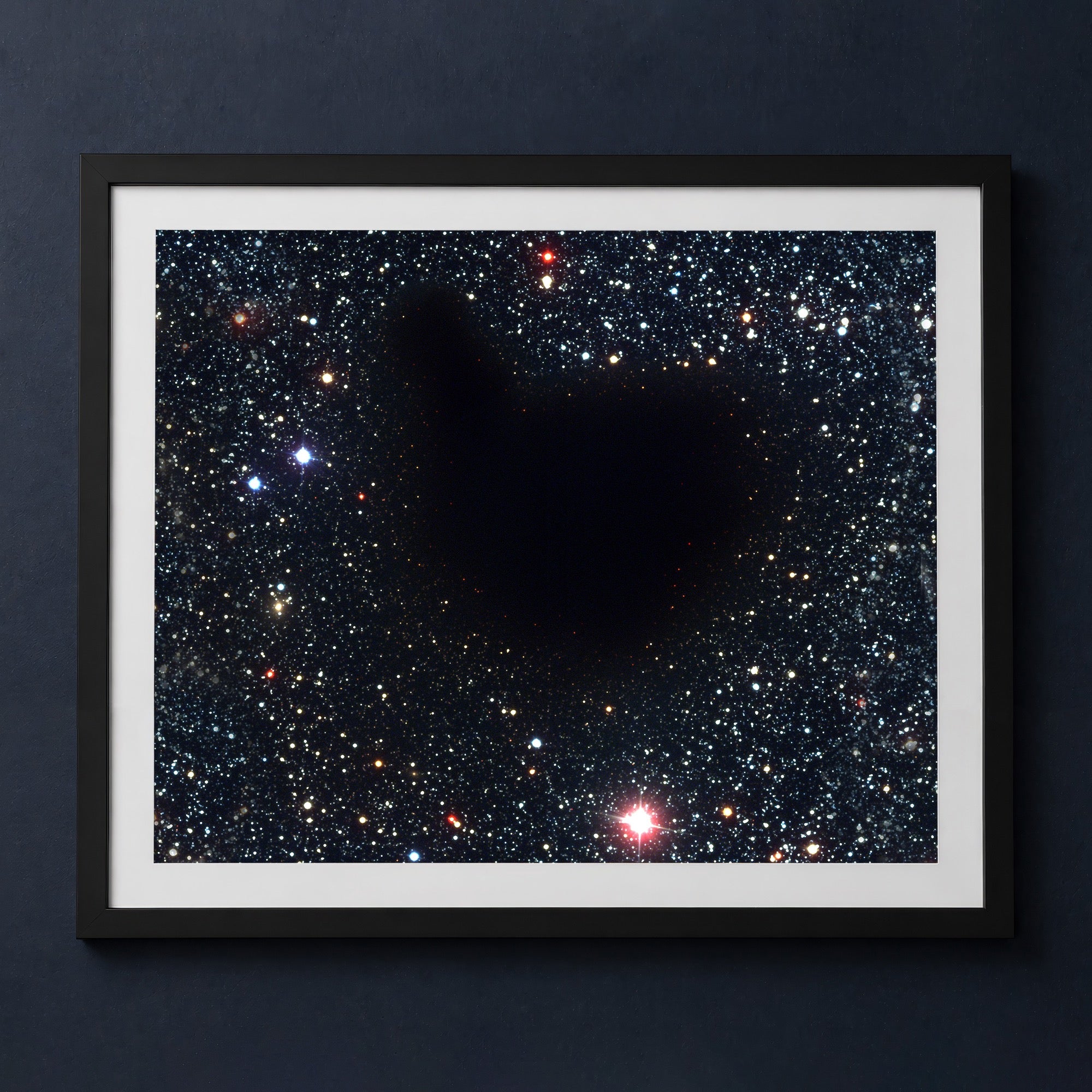 Framed print mockup — Dark Structure of Barnard 68