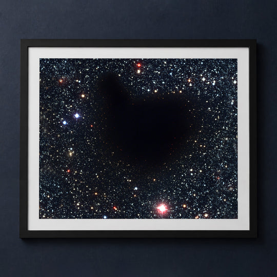 Framed print mockup — Dark Structure of Barnard 68