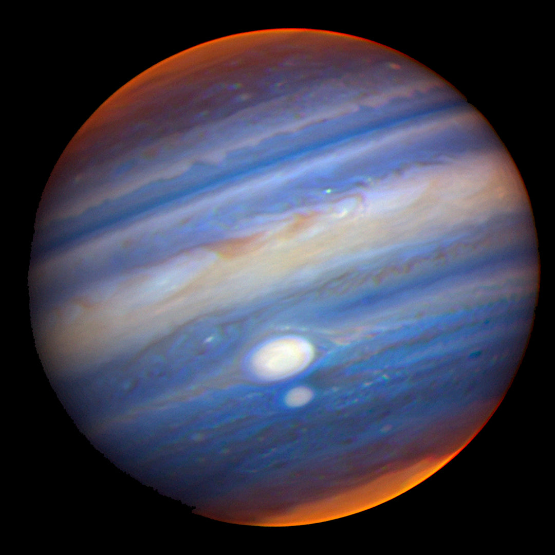 Two Storms on Jupiter - high resolution space images - Sky Image Lab