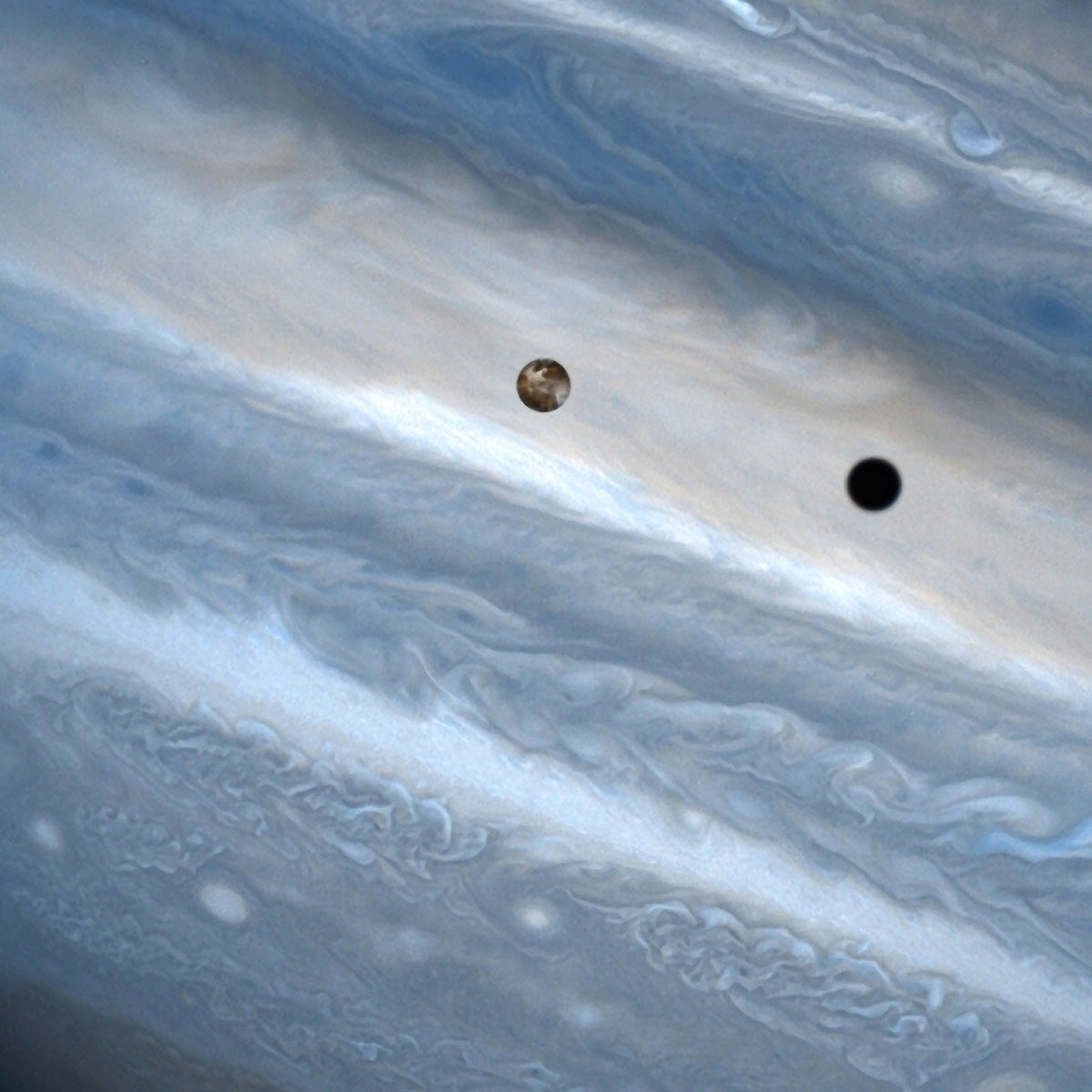 Io Sweeping Across Jupiter - high resolution space images - Sky Image Lab