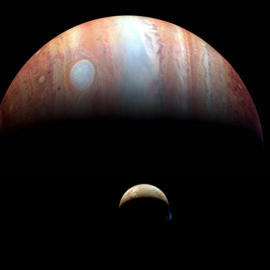 Jupiter and Io Montage - high resolution space images - Sky Image Lab