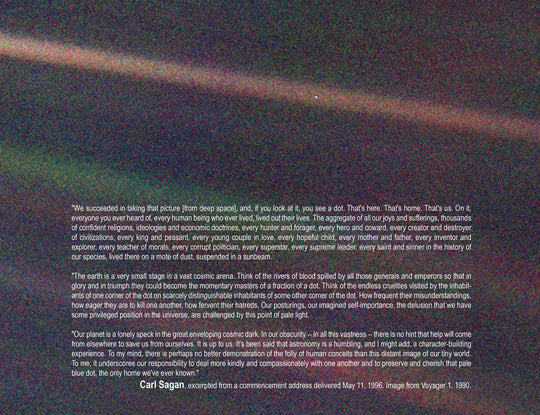 Carl Sagan Pale Blue Dot - Voyager 1 Carl Sagan Quote - high resolution space images - Sky Image Lab